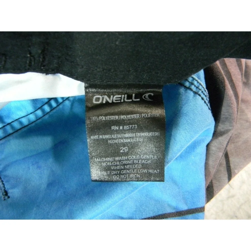 O'Neill Board Shorts Swim Trunks Mens 29 x 11 Blue Microfiber Cargo Pocket